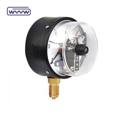 качество  63mm Electric Contact Pressure Gauge Bottom Connection No Oil Filled завод