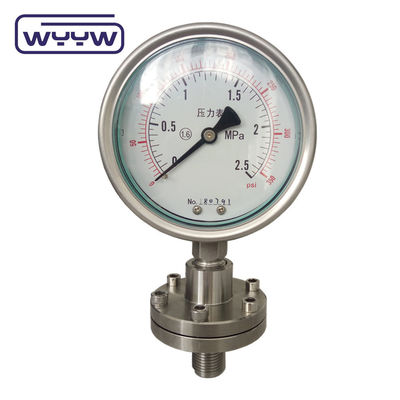 качество  60mm Diaphragm Pressure Gauge SS316 Industrial Pressure Meter завод