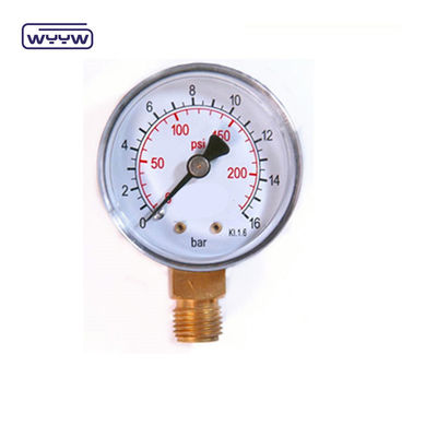 качество  60mm Air Stainless Steel Pressure Gauge Dual Scale Bottom Connection завод