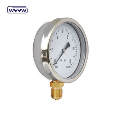 качество  Bottom Mount Liquid Filled Pressure Gauge Standard EN 837-1 YTN-100 завод