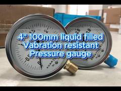 4 дюйма, 100 мм, 0–2,5 МПа/0–1 МПа, хромированный корпус и хромированная лицевая панель,
