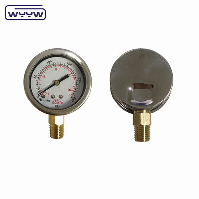 Вакуумный датчик давления 50 мм Соединенный датчик -30inhg + 250psi -1 + 16bar