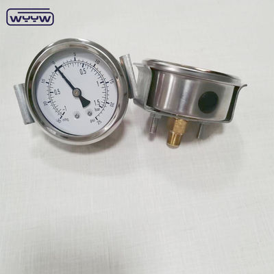 ss304 гидравлический разъем 1/4&quot; bsp 2,5&quot; осевой жидкостью заполненный клемм давляющий прибор