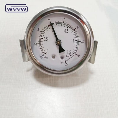 ss304 гидравлический разъем 1/4&quot; bsp 2,5&quot; осевой жидкостью заполненный клемм давляющий прибор