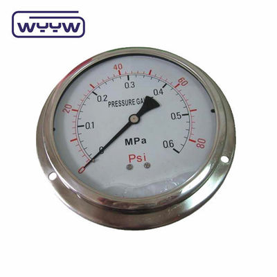 Панельная установка 4&quot; 1/2&quot;NPT или BSP Bar Psi Двойной масштаб жидкий масло наполнение PG100 серии нержавеющего давления