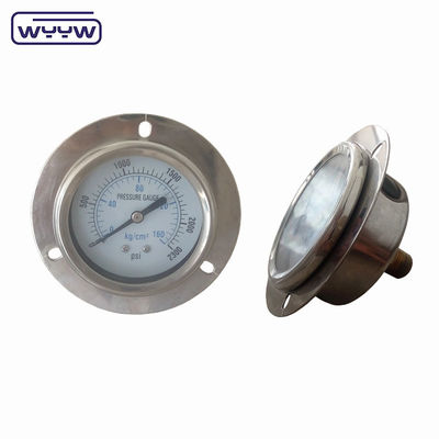 CE утвержденный 63mm EN837-1 сливочный масляный двойной шкал пресс-мера с передним фланцем