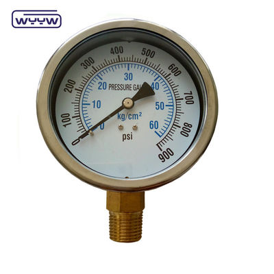 Гидравлические жидкие глицериновые баллоны 100 мм дно 3/8&quot;BSP 1/2&quot;G датчики давления EN837-1