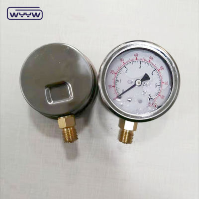 OEM для свободного промышленного манометра давления пневматический 1/4&quot;G радиальное соединение жидкость заполненный барный датчик давления 2,5&quot;