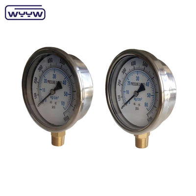Новый продукт штыковой хромный корпус 1/2&quot;bsp радиальная входная стойка psi 4&quot; глицерин заполненный датчик давления манометр