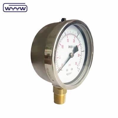 Новый продукт штыковой хромный корпус 1/2&quot;bsp радиальная входная стойка psi 4&quot; глицерин заполненный датчик давления манометр