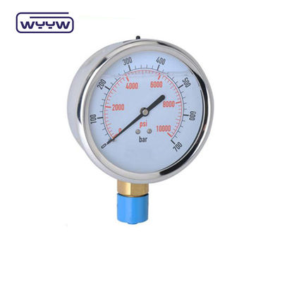 Новый продукт штыковой хромный корпус 1/2&quot;bsp радиальная входная стойка psi 4&quot; глицерин заполненный датчик давления манометр