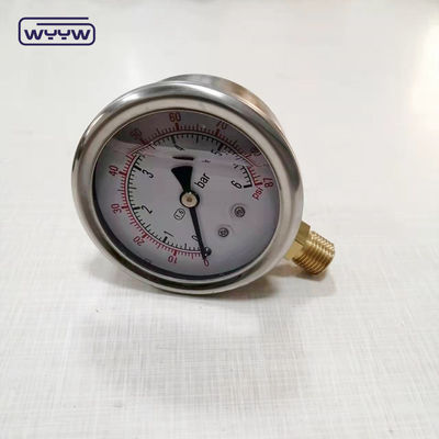 Высококачественный латунный соединение 1/4 &quot;BSP двойной шкалы бар Psi EN837-1 Accurac 1.6 жидкость заполненный датчик давления