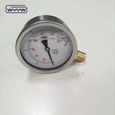 0-250psi Нижний масло заполненный грязевой насос Гидравлические датчики давления с латуни внутренних