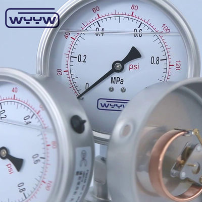 100 мм Нефтяная нить Хромированная Бурдонная труба Тип давлителя Нижняя монтаж