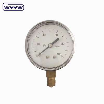 Черная сталь 1/4&quot;npt bsp латунная нить радиальная точность 1,6 манометр низкого давления воздух 60mbar датчик давления