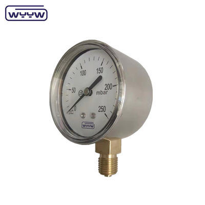 Манометр низкого давления из нержавеющей стали Mbar Bellows 63mm 0-6 Kpa