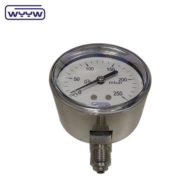 MMWC &amp; Mbar 63mm Капсула Манометр давления Нержавеющая сталь Материал