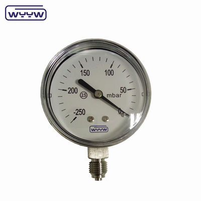 MMWC &amp; Mbar 63mm Капсула Манометр давления Нержавеющая сталь Материал