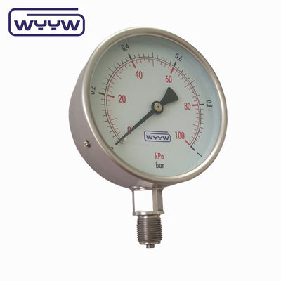 Y-100H не используют кислородные масла 100 мм высокоточное дно M20X1.5 G1/2&quot; сухой все нержавеющей стали датчик давления