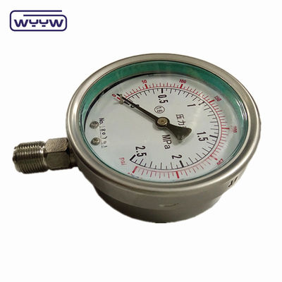Байонт Kgf/Cm2 Psi 4&quot; жидкостью заполненный датчик давления Нижнее соединение