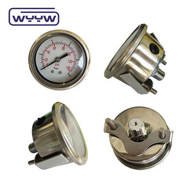 высококачественный аксиальный манометр MPa/bar/kg Задняя связь 60mm полный 304ss стальной датчик давления