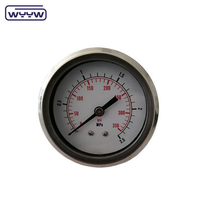 высококачественный аксиальный манометр MPa/bar/kg Задняя связь 60mm полный 304ss стальной датчик давления