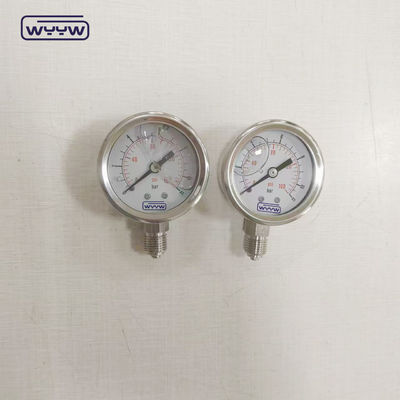 Нержавеющая сталь Буртон трубы жидкий габарит 1/4&quot; 1/2''BSP/PT/NPT/G/M нить ± 1,6% полной шкалы
