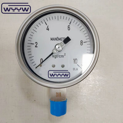 Байонт Ss304 корпус ss316 нить Глицерин заполненный безопасное стекло датчик давления с указателем на регулировку
