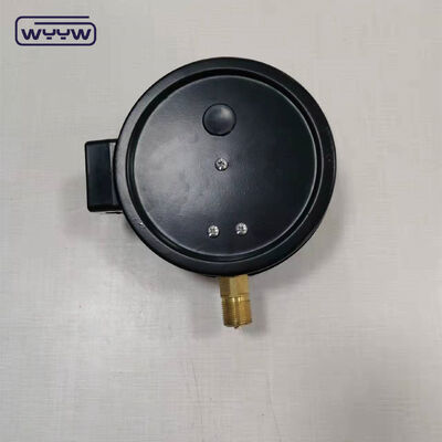 Black Steel Electric Contact Pressure Gauge 150mm with Bottom Mount for Hydraulic Systems