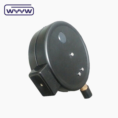 Black Steel Electric Contact Pressure Gauge 150mm with Bottom Mount for Hydraulic Systems