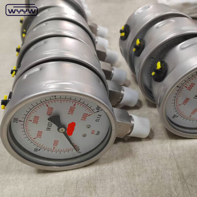 Силиконовый глицерин заполненный безель кольцевой датчик давления с 100 мм циферблата и нижней установки для промышленных применений