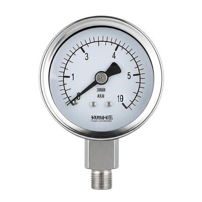Виброустойчивый осевой манометр из нержавеющей стали 316, 50 мм, с нижним подключением