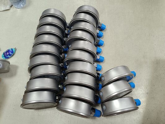 4-дюймовый 100-мм жидконаполненный гидравлический манометр с диапазоном 0-2,5 МПа/0-25 кгс/см² и ударопрочной конструкцией