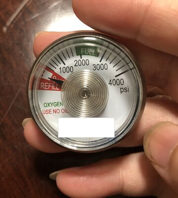 FM‑200 Mini Pressure Gauge | Fire Suppression Cylinder Manometer